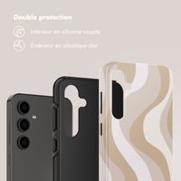 Selencia Coque arrière Vivid Samsung Galaxy S24 FE - Desert Waves Beige