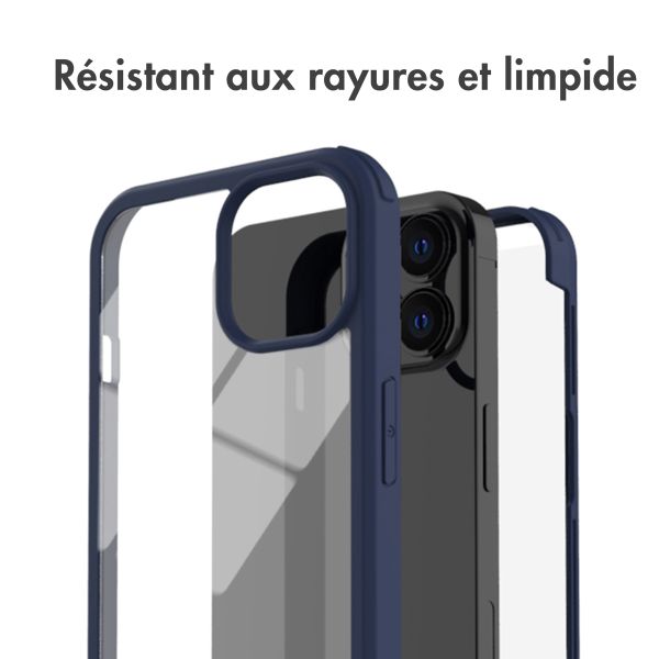 Accezz ﻿Coque de protection intégrale à 360° iPhone 13 Pro - Bleu