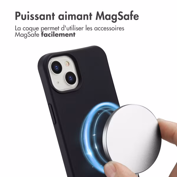 imoshion Coque arrière Color avec cordon amovible et MagSafe Apple iPhone 14 - Noir