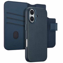 Accezz Étui de télephone portefeuille en cuir 2-en-1 avec MagSafe Apple iPhone 17 - Nightfall Blue