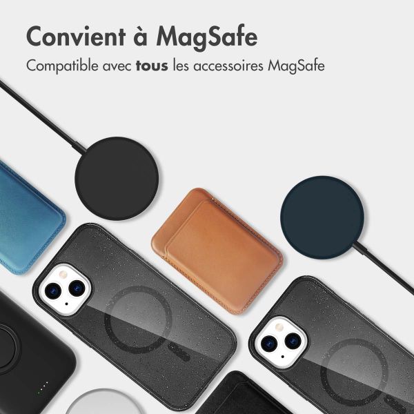 imoshion Coque Pailletée avec MagSafe Apple iPhone 15 - Glitter Noir