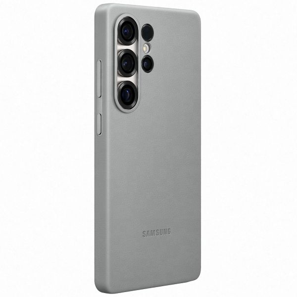 Samsung Original Coque KindSuit en Cuir Végan Samsung Galaxy S25 Ultra - Gris