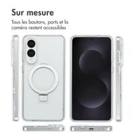 Accezz Coque Ring Stand avec MagSafe Samsung Galaxy S25 Edge - Transparent