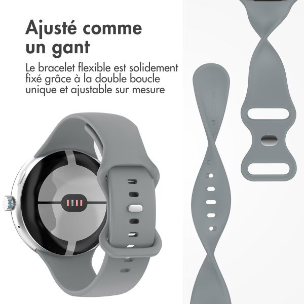 imoshion Bracelet en silicone Google Pixel Watch 3 - 45 mm - Taille S - Gris