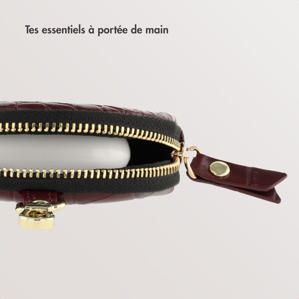 Selencia Nova Mini Pouch - Croco Burgundy