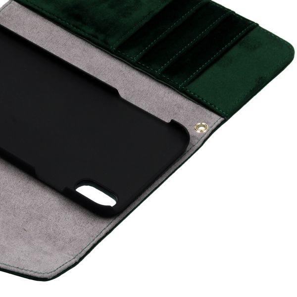 iDeal of Sweden Mayfair Clutch Velvet iPhone Xs Max - Vert