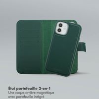 Selencia Étui portefeuille amovible Olyn avec MagSafe Apple iPhone 12 (Pro) - Vert