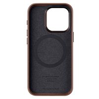 Woodcessories Coque Bio Leather MagSafe iPhone 15 Pro - Brun