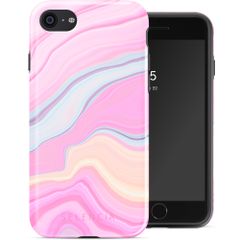 Selencia Coque arrière Vivid Apple iPhone SE (2022 / 2020) / 8 / 7 - Pastel Lipstick Marble