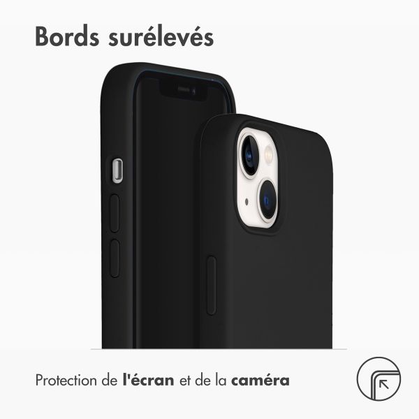 Accezz Coque Liquid Silicone Apple iPhone 13 - Noir