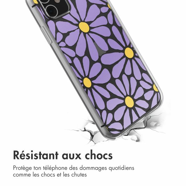 imoshion Coque design pour iPhone 11 - Tropical Violet Flowers Connect