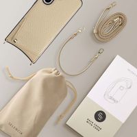 Selencia Coque arrière avec cordon et porte-cartes Nova Samsung Galaxy A36 / A56 - Beige