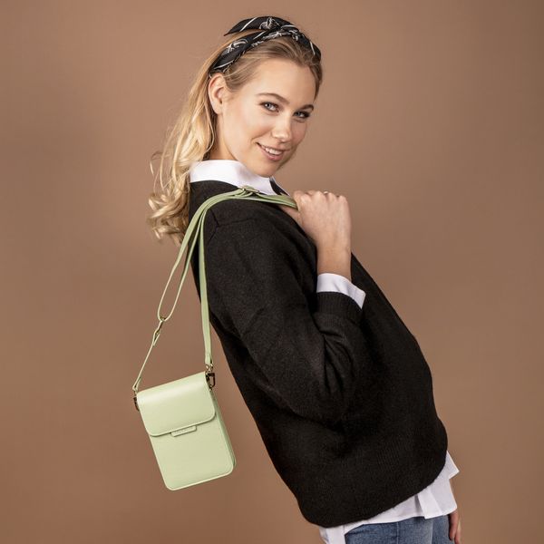 Selencia Sac téléphone serpent Avani Crossbody - Vert