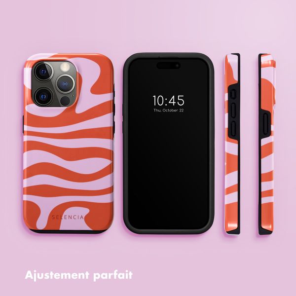 Selencia Coque arrière Vivid Tough iPhone 15 Pro - Dream Swirl Pink