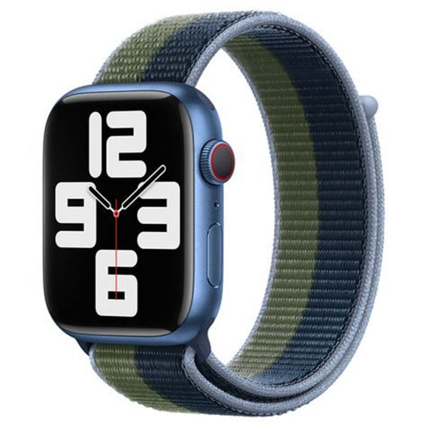 Apple Sport Loop Band Apple Watch Series 1 á 10 / SE / Ultra (2) (44/45/46/49 mm) - Abyss Blue/Moss Green