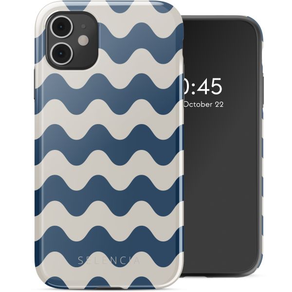 Selencia Coque arrière Vivid Tough iPhone 11 - Wave Vibes Classic Blue