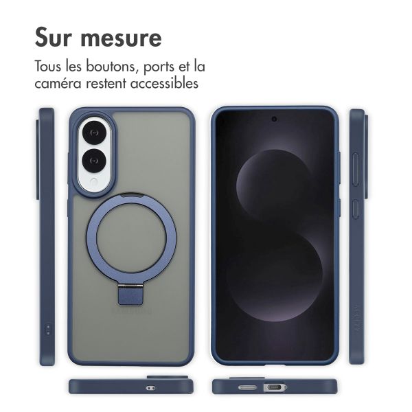 Accezz Coque Ring Stand avec MagSafe Samsung Galaxy S25 Edge - Blauw