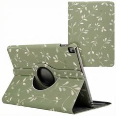 imoshion Coque tablette Design rotatif à 360° Apple iPad 9 (2021) 10.2 pouces / iPad 8 (2020) 10.2 pouces / iPad 7 (2019) 10.2 pouces - Green Flowers