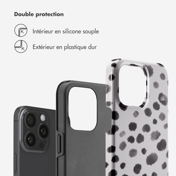 Selencia Coque arrière Vivid Tough iPhone 15 Pro Max  - Trendy Leopard