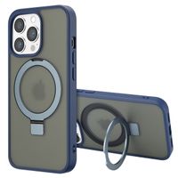 Accezz Coque Ring Stand avec MagSafe iPhone 13 Pro - Bleu