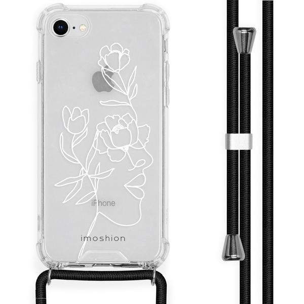 imoshion Coque Design avec cordon iPhone SE (2022 / 2020) / 8 / 7 - Woman Flower