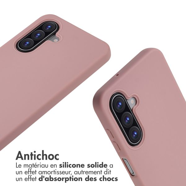 imoshion Coque en silicone avec cordon Samsung Galaxy A17 (5G) - Sand Pink