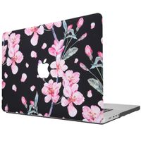 imoshion Coque Design Laptop pour MacBook Pro 16 pouces (2021) / Pro 16 pouces (2023) M3 chip - A2485 / A2780 / A2991 / A3186 / A3403 - Blossom Watercolor Black