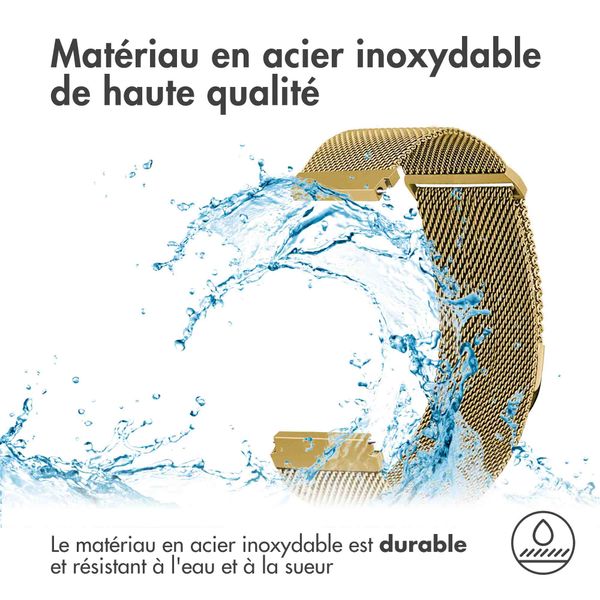 imoshion Bracelet magnétique milanais  - Connexion universelle 20 mm - Taille S - Doré