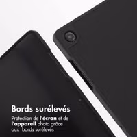 Accezz Coque tablette portefeuille Smart Silicone Samsung Galaxy Tab A11 Plus / A9 Plus - Noir