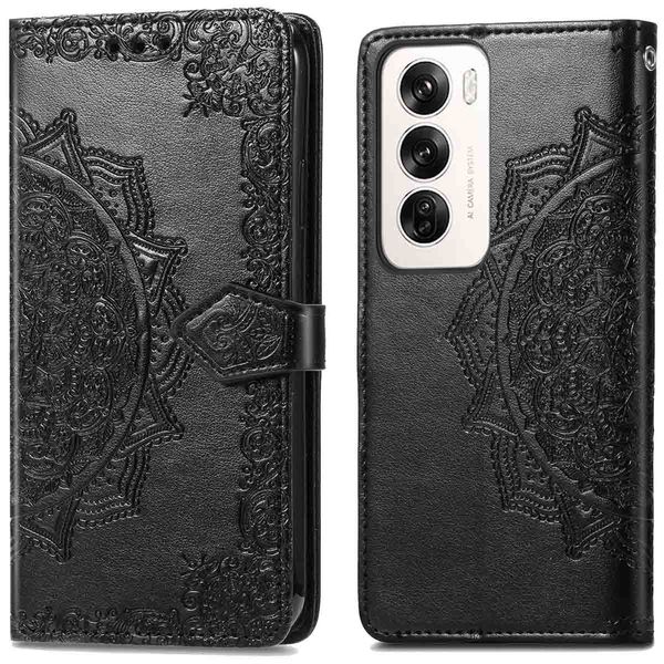 imoshion Etui de téléphone portefeuille Mandala Oppo Reno 12 - Noir