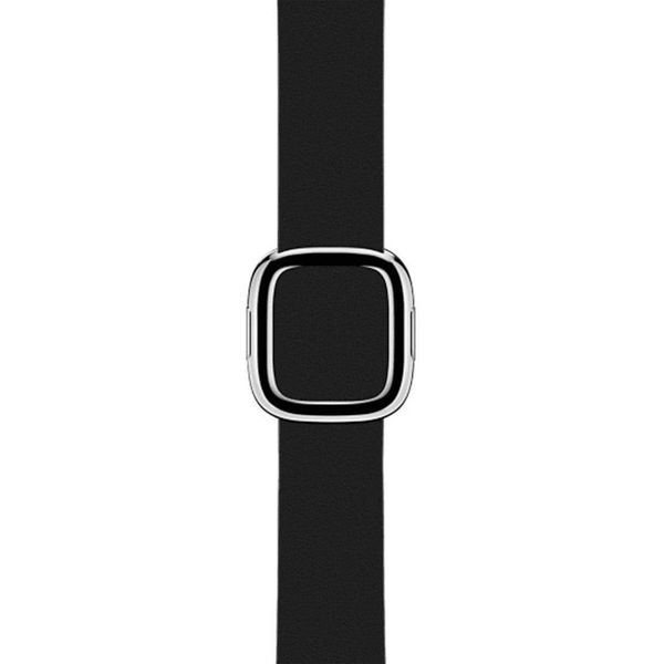 Apple Leather Band Modern Buckle Apple Watch Series 1 á 9 / SE (38/40/41 mm) | Series 10 (42 mm) - Taille L - Noir