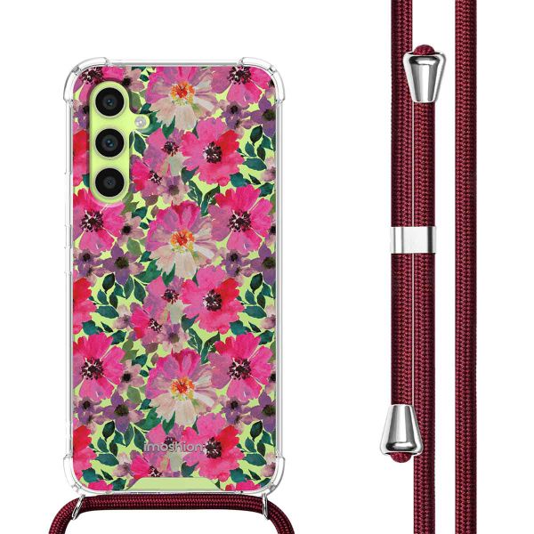 imoshion Coque Design avec cordon Samsung Galaxy A34 - Flower Water