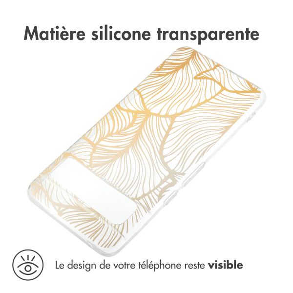 imoshion Coque Design Google Pixel 8 Pro - Golden Leaves Transparent