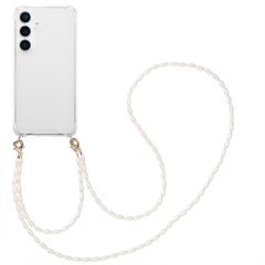 imoshion Coque avec dragonne + bracelet - Perles Samsung Galaxy S25 Plus - Transparent