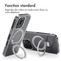 Accezz Coque Ring Stand avec MagSafe iPhone 16 Pro - Transparent