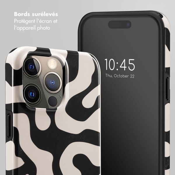 Selencia Coque arrière Vivid Apple iPhone 15 Pro Max - Art Wave Black