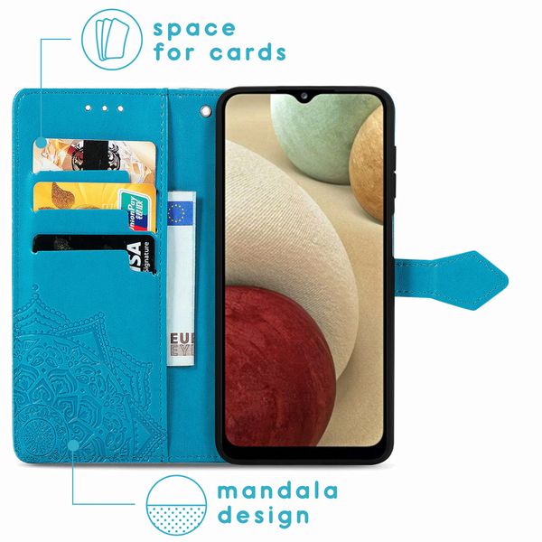 imoshion Etui de télephone Mandala Samsung Galaxy A12 - Turquoise