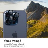 imoshion Lot de 2 protections d'objectif de caméra Apple iPhone 15 Pro / 15 Pro Max - Blue Titanium