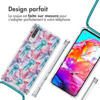 imoshion Coque Design avec cordon Samsung Galaxy A70 - Jellyfish Watercolor