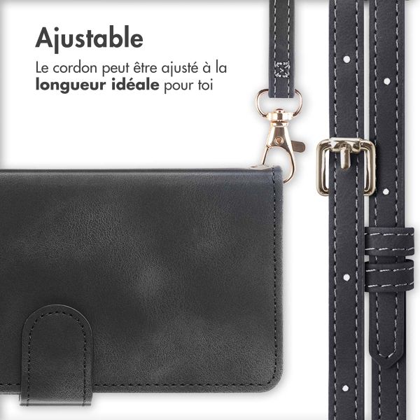 imoshion Etui de télephone portefeuille avec cordon Apple iPhone 14 / 13 - Noir