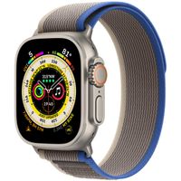 Apple Bracelet Trail Loop Apple Watch Series 1-9 / SE / Ultra (2) - 42/44/45/49 mm - Taille M/L - Bleu / Gris