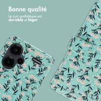 imoshion Étui de télephone portefeuille Design Xiaomi Redmi Note 13 Pro Plus (5G) - Blue Flowers