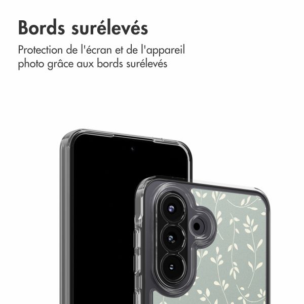 imoshion Coque Design Samsung Galaxy A57 (5G) - Smoke Green Flowers