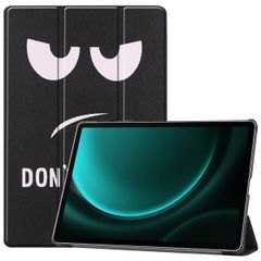imoshion Coque tablette Design Trifold Samsung Galaxy Tab S10 Plus / Tab S9 FE Plus / Tab S9 Plus - Don't touch