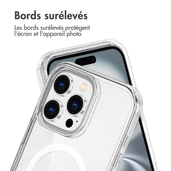 imoshion Coque Pailletée avec MagSafe Apple iPhone 16 Pro - Paillettes Transparent