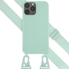 Selencia Coque silicone avec cordon amovible Apple iPhone 13 Pro Max - Turquoise