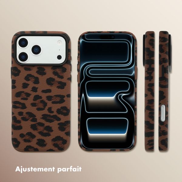 Selencia Coque Sabi imprimé panthère avec MagSafe Apple iPhone 17 Pro Max - Mocha Brown