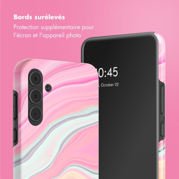 Selencia Coque arrière Vivid Samsung Galaxy A55 - Pastel Lipstick Marble