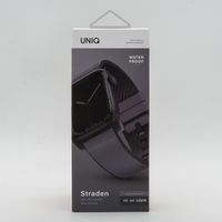 Uniq Bracelet cuir Straden Waterproof Apple Watch Series 1 á 10 / SE / Ultra (2) (44/45/46/49 mm) - Gris Rhino