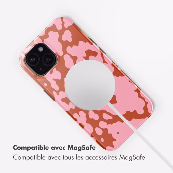 Selencia Coque arrière Vivid avec MagSafe Apple iPhone 15 - Moo’d Blush Pink